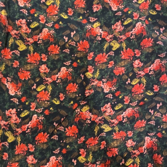 SOMETHING NAVY / floral button down blouse top small S - Picture 3 of 4